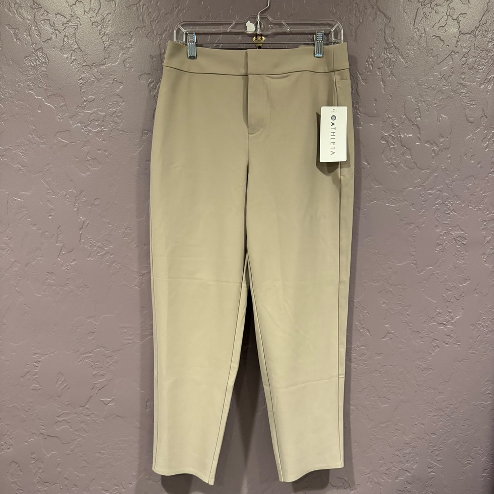🔖NWT Athleta Beige Stellar Trousers - 10